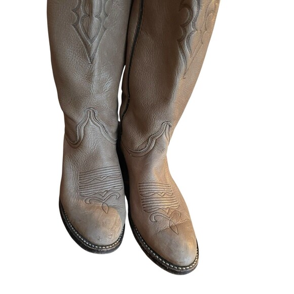 Dan Post Blonde Light Brown Men\'s Cowboy Boots 8 M Vtg Country Western Made USA